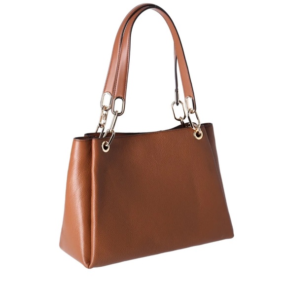 Michael Kors Trisha Large Triple Gusset Compartment Shoulder Bag Luggage Leather - Picture 6 of 8